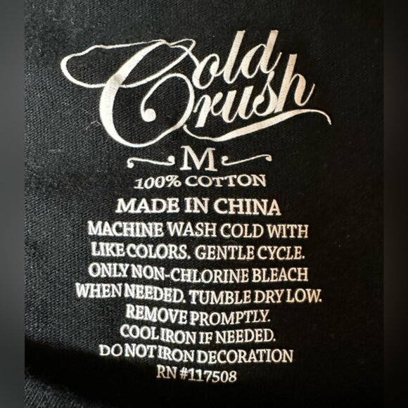 Cold Crush Moon Stages Celestial Black Crop Top Shirt Size M Women's. NWOT - Picture 7 of 8